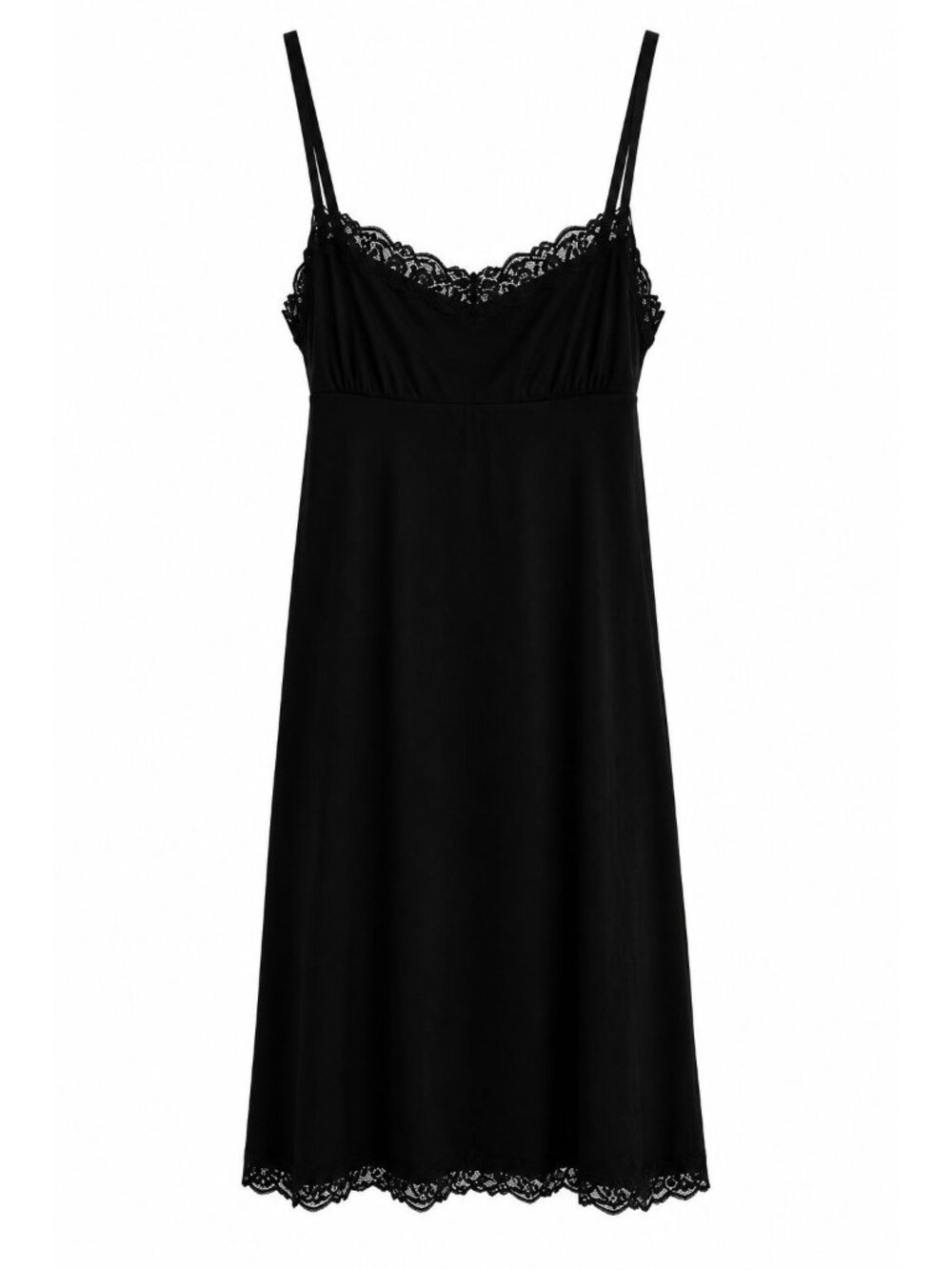 NWT I.N.C. International Concepts Knit Lace Trim Modal Chemise Sz M Lingerie